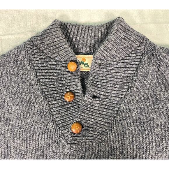 Eastern Mountain Sports Other - Eastern Mountain Sports EMS L Shawl Collar Sweater Button Grandpa VTG USA Made